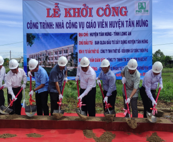 KHỞI CÔNG CÔNG TRÌNH NHÀ CÔNG VỤ GIÁO VIÊN HUYỆN TÂN HƯNG